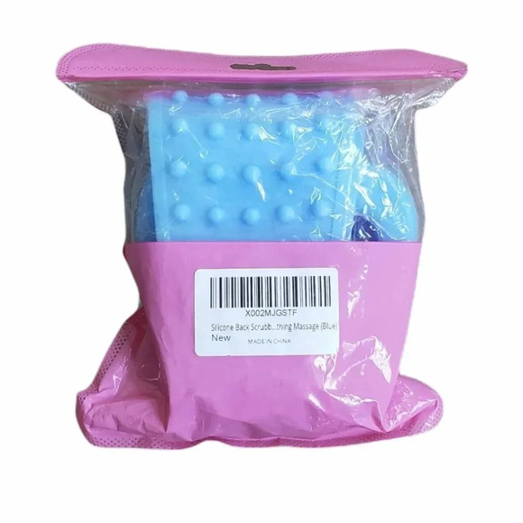 Silicone Blue Bath Back Scrubber - Picture 2 of 2